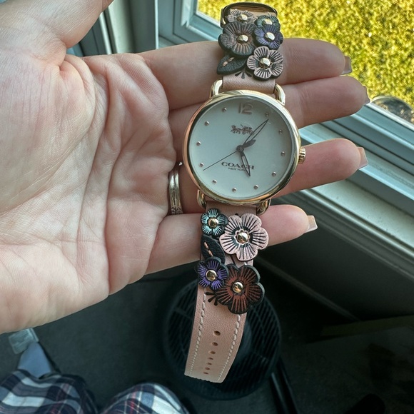 Coach Delancey Pink and Purple Floral Watch